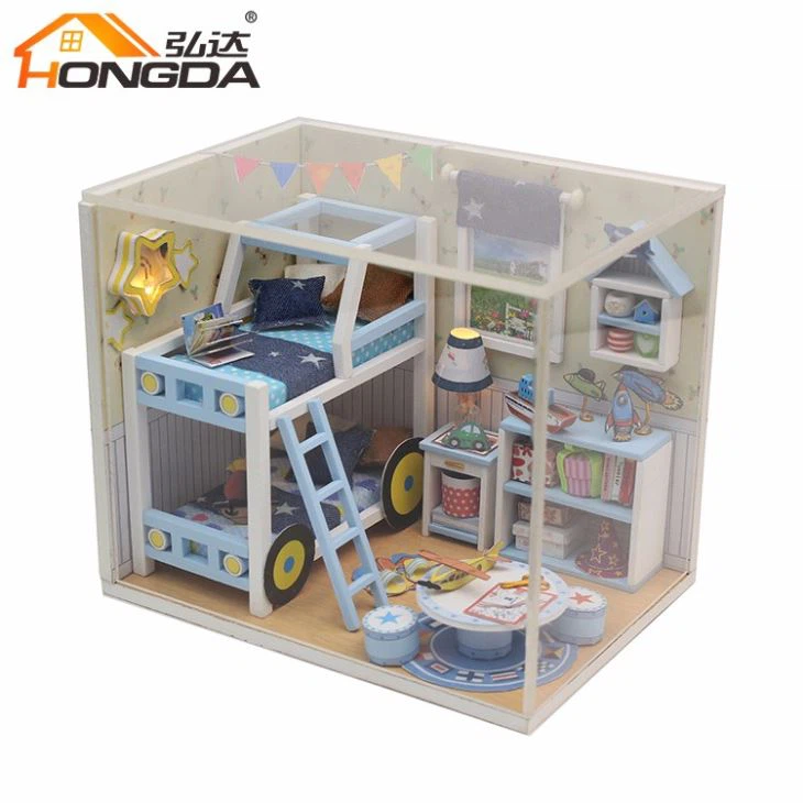 3d Wooden Miniature Dollhouse