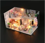 Casa delle bambole in miniatura in legno fai-da-te