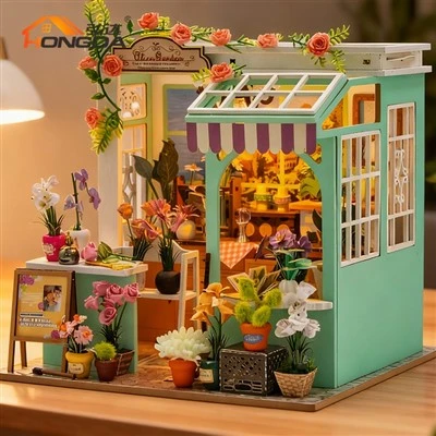 Kit per casa delle bambole fai da te a tema giardino